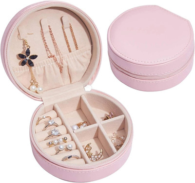 JYORESHA Mini Round Jewelry Box Mini Round Jewelry Box Vanity Box (Multicolor) Mini Jewelry Box & Good for Travel Purpose Vanity Box(Multicolor)