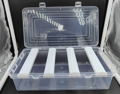 UFEnterprises Multipurpose transparent plastic storage box with 4 rods for women and girls Organizer case for jewellery, bangle box, lockable Vanity Box(Transparent)