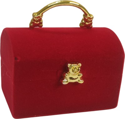 Pravi Arts Red velvet treasure box ring gift case for engagement proposal Ring Case, Ring box Vanity Box(Red)