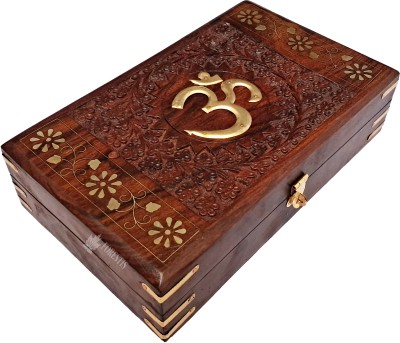 FORESTIS GALLINARIA Wooden OM for Good Luck| Vanity Box| Jewellery Box For Gold, Cash, Money Jewellery Box, Money Box, Cash Box, Decorative Box Vanity Box(Brown)