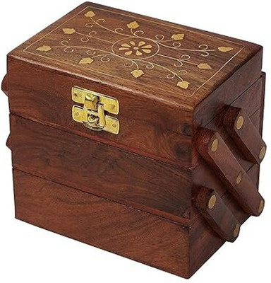 A S Trading World Jewellery Box Manage your Jewellry and other items. Vanity Box(Brown)