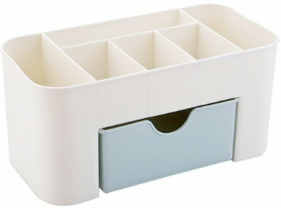 Wishbone Plastic Mini Makeup Storage and Organizer Makeup Organizer Vanity Box(White)