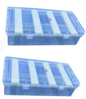 INAB Plastic Adjustable 4 Rod Bangle Box, Jewellery Organizer PACK OF 2 Chudi Organizer For Storage Vanity Box(Clear)