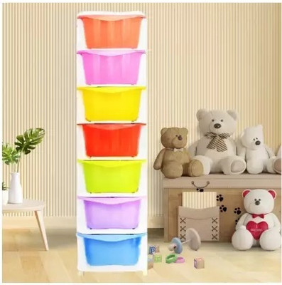 HUMBLE KART 7 Compartments Plastic Chest of Drawers(Multicolor)