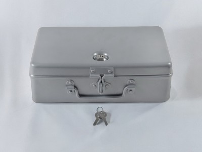 JAYCO Aluminium Jewel Packing and Storage Box - Small Jewellery / Cash / Documents Storage / Packing / Shipping Vanity Box(Silver Grey)