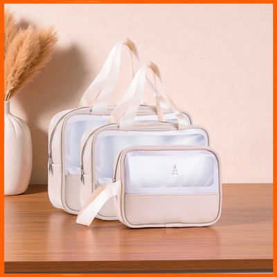 Parisal One Set, Vanity Box – Premium 3-in-1 Vanity Box Collection Multi-purpose storage for makeup, jewelry & toiletries Vanity Box(Cream, White)