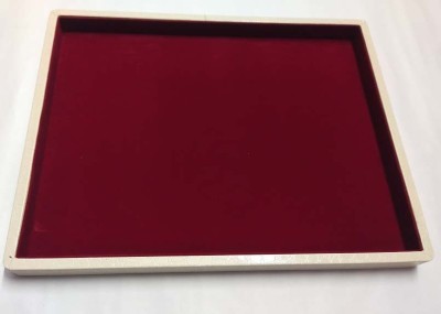 RADHEY Jewellery Velvet Display Tray Finding Faux Leather Tray 12x10 Inch jewellery Finding Beading Display Organiser jewelry cosmetic Vanity Box(Maroon)