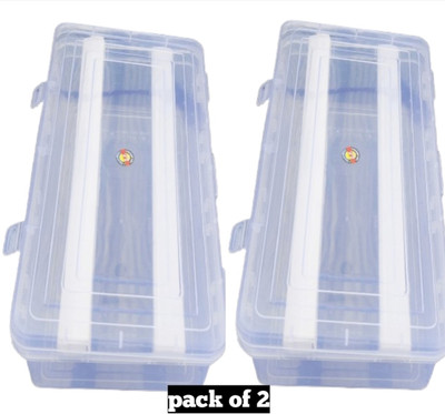 ILARA Durable Plastic Bangle Storage Box with Transparent Lid(Pack- 2) Multipurpose Vanity Box(Transparant)