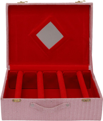 TAJ BEAUTY CENTER Bangle box ; Elegant 4-Rod Bangle Box: Exquisite Storage Solution for Your Precious Bangles Vanity Box(Bronze)