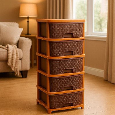 MAXTID 5 Compartments Plastic PP(Brown)