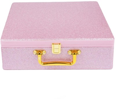 IKAYE 4 rod Pink sparkle bangle box bangle box for sqfe keeping of bangles Vanity Box(Pink)