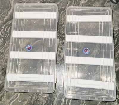 INAB Plastic Adjustable 4 Rod Bangle Box, Jewellery Organizer PACK OF 2 Chudi Organizer For Storage Vanity Box(Clear)
