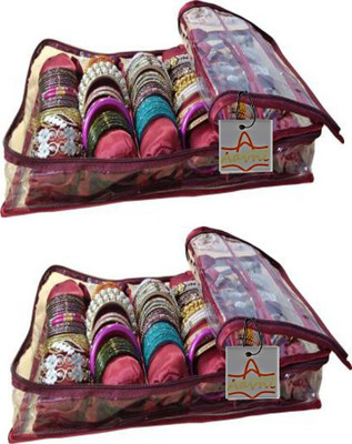 Ayushman Enterprise Combo of 6 Rods bangle box Jewellery Vanity Box(Maroon)