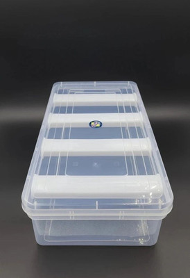 UFEnterprises Multipurpose transparent plastic storage box with 4 rods for women and girls Organizer case for jewellery, bangle box, lockable Vanity Box(Transparent)