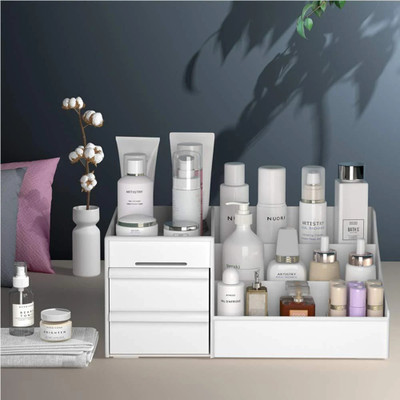 octane Cosmetics, Makeup Items Box 337 MAKE UP ORGANIZER, OFFICE ORGANIZER Vanity Box(White)