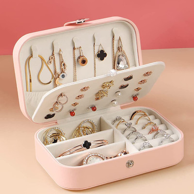 Ascension Jewellery Box Organisers For Women Girls Jewellery Storage Box For Ring Bracelet Multifunctional Vanity Box(Pink)