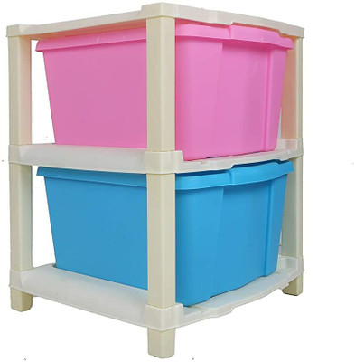 EM ELIGHTWAY MART 2 Compartments Plastic Desk Organizer Drawer(Multicolor)