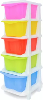 Prizam Cutlery Kitchen Rack Plastic 5XL Multi-Purpose Modular Drawer Storage System for Home and Office
