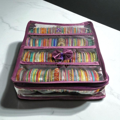 HK Hello Kiddies new Multipurpose Bangle Box Jewellery Vanity Box(Purple)
