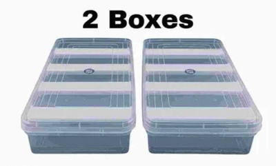 INAB Multipurpose Plastic Storage Box Organizer – Transparent, Durable, Portable Chudi Organizer For Storage Vanity Box(Clear)