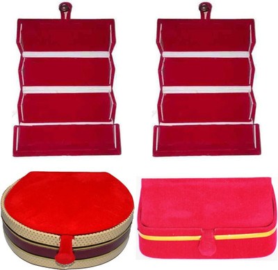 Aadhya combo of bangle & earring folder pack of 4 Vanity Box(Multicolor)