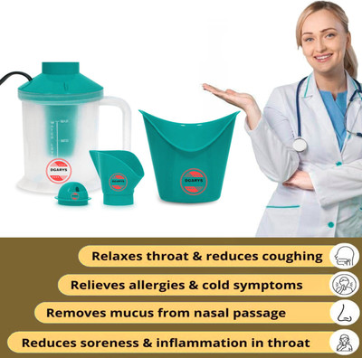 DGARYS 3 in One Steam Vaporizer machine for Cold and Cough with Nozzle Inhaler Vaporizer(Green)