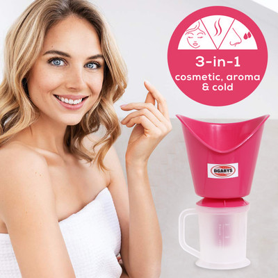 DGARYS Vaporizer Steam Cold, Cough, and Rejuvenate Skin with Face Steam Inhaler Vaporizer(Pink)