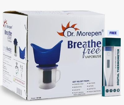 Dr. Morepen Breathe Steamer For Cold with FREE Digital Thermometer Vaporizer(Blue)