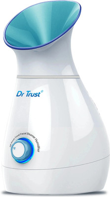 Dr Trust (USA) 3 in 1 Electric Nano Portable Ionic face Nose steam Breathing Inhaler facial Water Steamer Parlour Machine for cough & cold relief Home Office Room Air Purifier Humidifier & towel warmer heater Vaporizer(White)