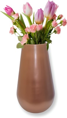 Ashmo Ashmo Gallery Handcrafted Metal Iron Flower Vase in Elegant Copper Finish | Iron Vase(12.2 inch, Copper)