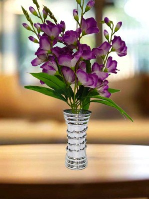 SEETASTIC Flower vase 8 inchi silver @03 Glass Vase(9 inch, Silver)