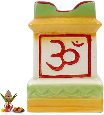 agarwals enterprises TMF_Multi Color Tulsi vase, ( 18 x 13 x13 ) CM, Pack Ceramic Vase(8 inch, Multicolor)