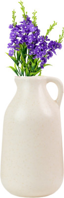 Luminescence Enterprises Luminescence Kettle Shaped Ceramic White Color Vase, 6 Inch, Pack Of 1 Ceramic Vase(6 inch, White)