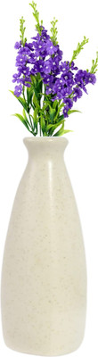 Luminescence Enterprises Luminescence Ceramic White Color Vase For Indoor Vase, 9 INCH, Pack Of 1 Ceramic Vase(8.66 inch, White)