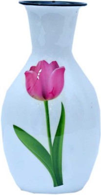Amaze Shine Amaze Shine Iron Vase(8 inch, White)