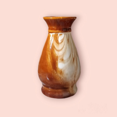 neeltek NEEL Ceramic Vase(6 inch, Brown)