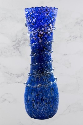 SAVORADE Flower pot - blue98 Glass Vase(14 inch, Blue)