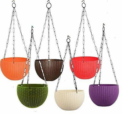 FanciaDecore Plant Container Set(Pack of 6, Plastic)