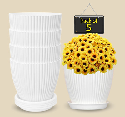 SNSHOPEE Microfibre, Plastic Vase(6.2 inch, Multicolor)