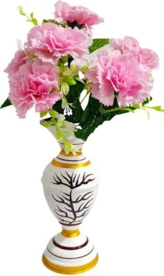 Procyon Iron Vase(9 inch, White)