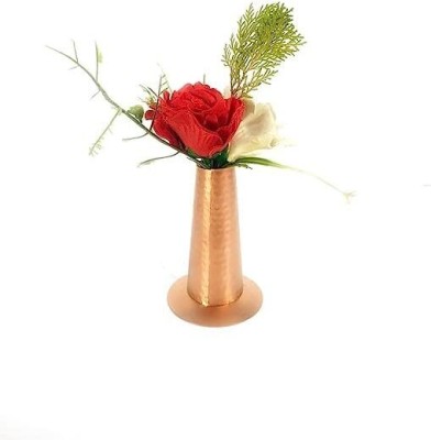 GRHANDICRAFTS Flower vase Iron Vase(8.6 inch, Copper)
