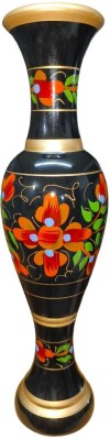 Azad impex Wooden Vase(24 inch, Black, Gold, Green, Red)