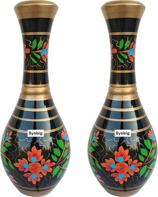Tovick Table POT suitable for Table decor at Home & Office Pack of 2 Plastic Vase(12 inch, Multicolor)