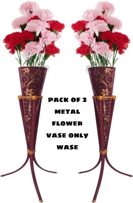 king shine RATOUCH Flower vase and flower pot Pack of 0 Iron Vase(29 inch, Red)