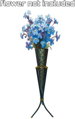 ITMK ISHA TOUCH METAL KING (pack of 1) best sky blue Gift Item and use full metal stand Iron Vase(26 inch, Blue)