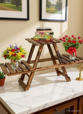 Heena Engineers Wooden Vase(9 inch, Brown) Offers & Cashback