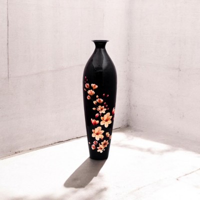 vcreate VASE006 Iron Vase(25 inch, Black, Yellow, Gold, Multicolor)