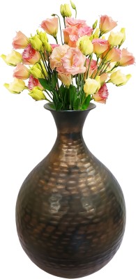 Ashmo Ashmo Gallery Handcrafted Metal Iron Flower Vase in Elegant Copper Finish | Iron Vase(11.82 inch, Copper)