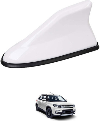 MATIES White Shark Antenna Waterproof And Unique Design For Vehicle -300 Car Shark Fin Antenna Roof Aerial Base Am/Fm Signal Receiver White For Car -300 Satellite Vehicle Antenna
