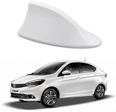 FKOK Car Shark Fin Antenna (White) For Tigor Satellite Vehicle Antenna